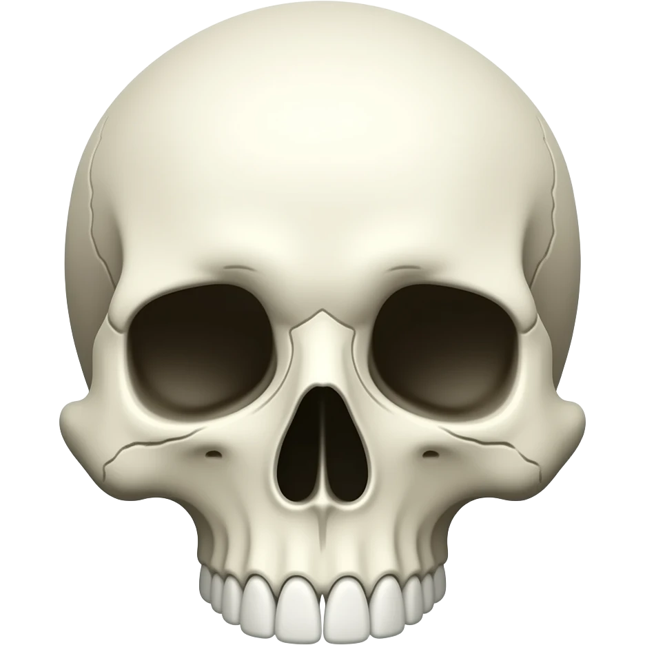 Skull face mewing emoji