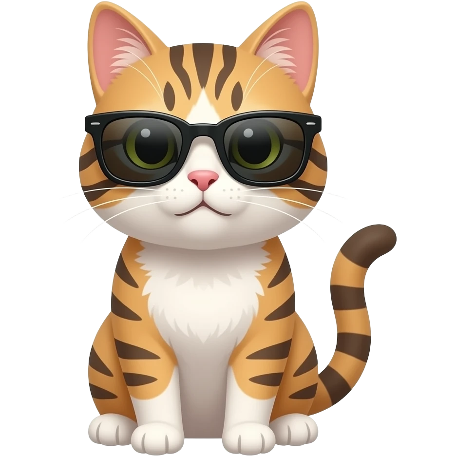 Cat wearing sunglasses emoji