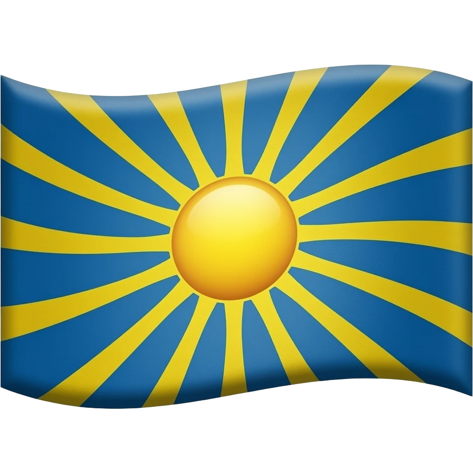 ایموجی پرچم شبر خورشید رو‌ برام بساز با دقت و رنگ ها emoji