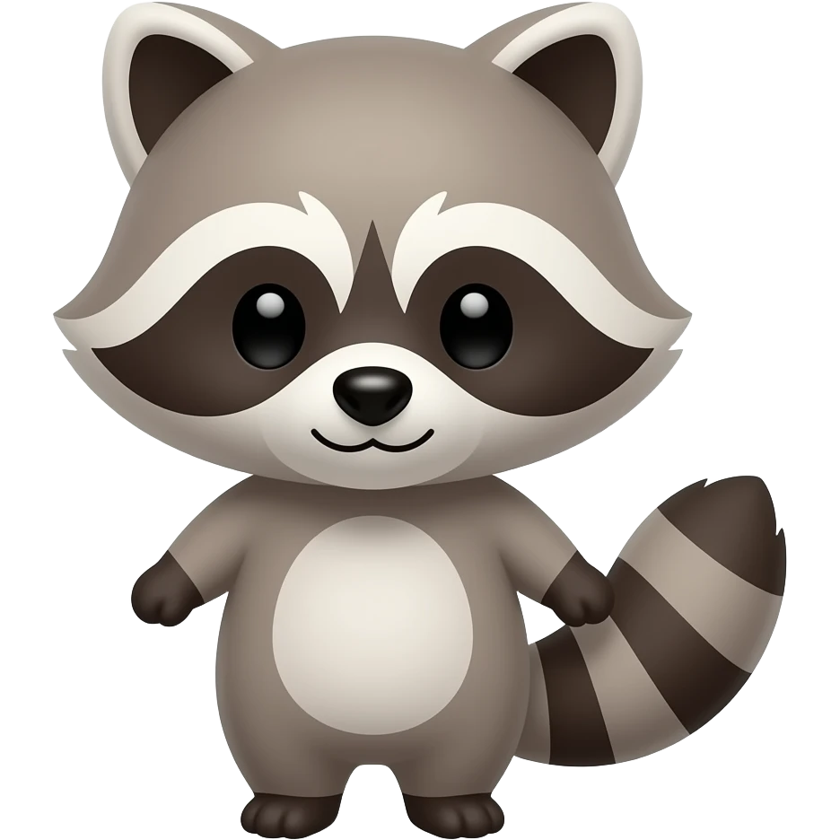 kawaii racoon emoji