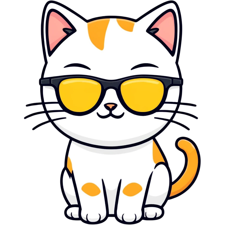 Cat with sunglasses emoji