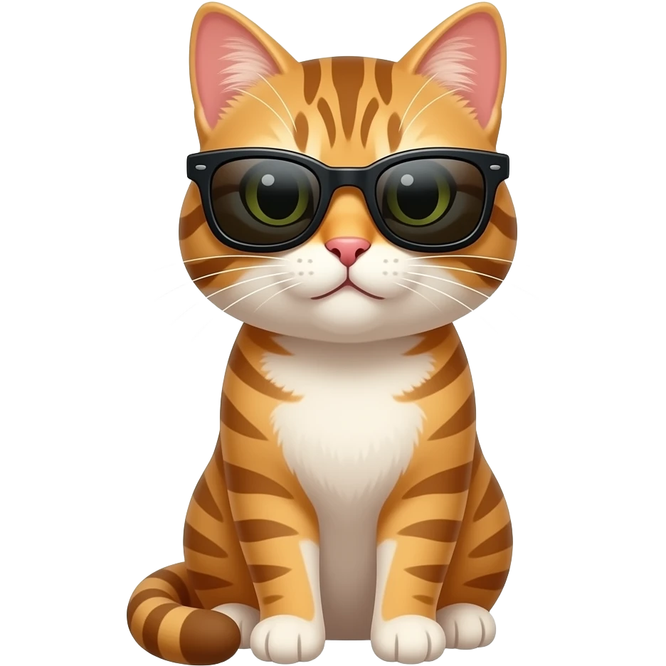 Cat wearing sunglasses emoji
