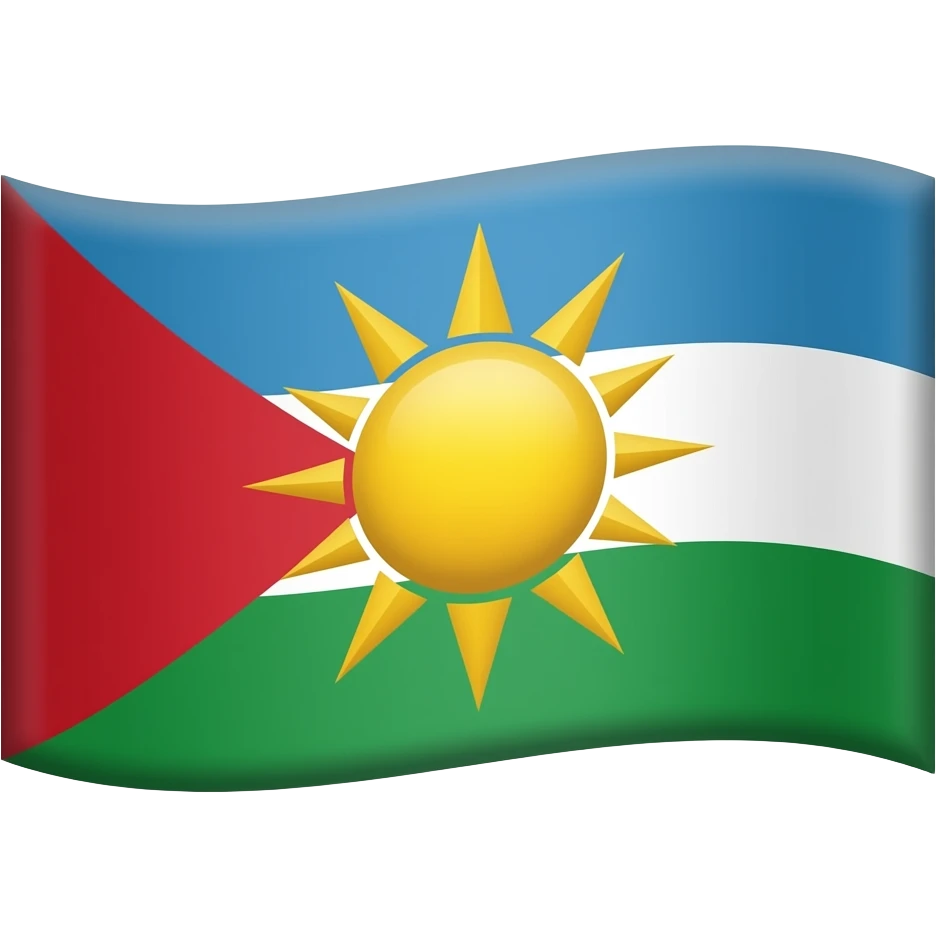 ایموجی پرچم شیرو خورشید برام بساز emoji