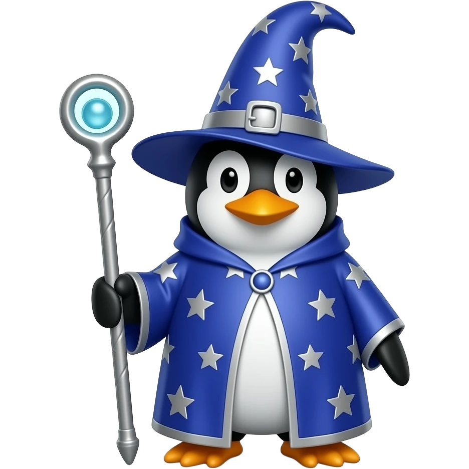 Penguin Wizard emoji