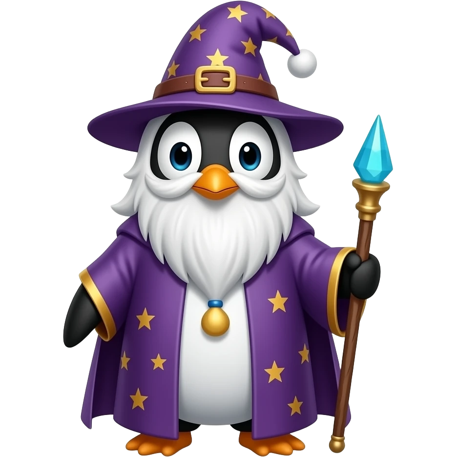 Penguin Wizard emoji