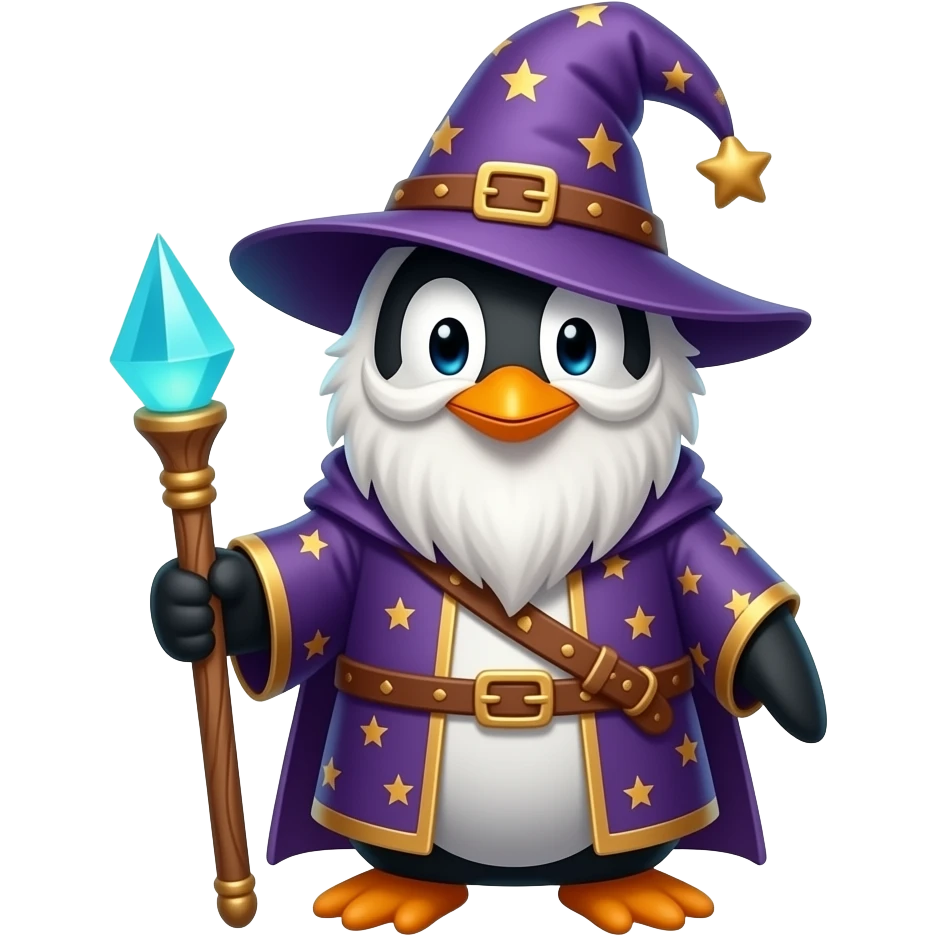 Penguin Wizard emoji