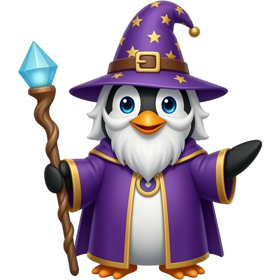Penguin Wizard emoji