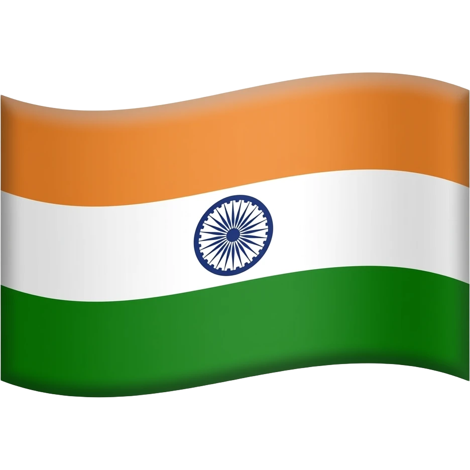Indian flag blue green and red emoji