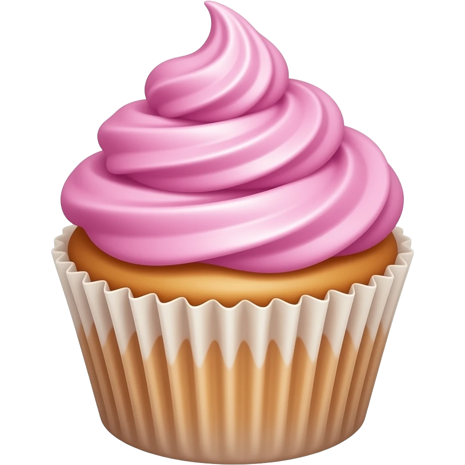 Cupcake with pink icing emoji