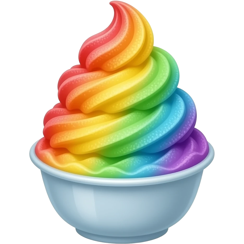 Shaved ice  rainbow emoji