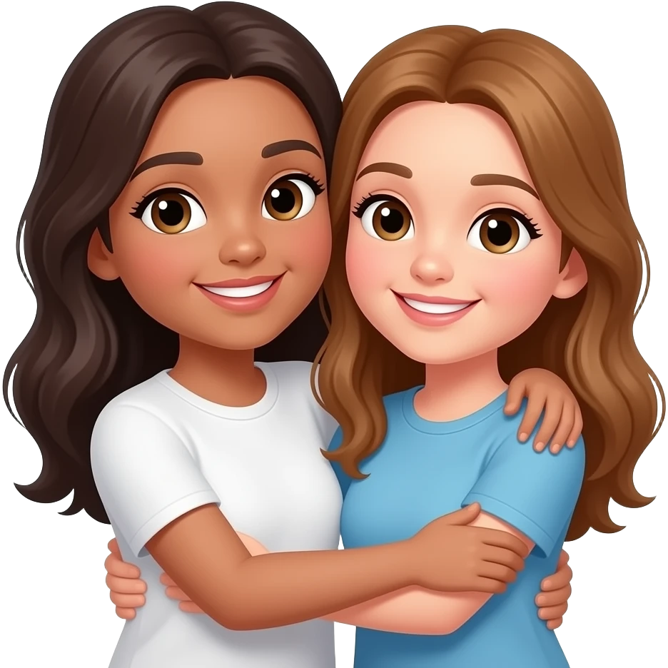 обнимашки двух друзей emoji