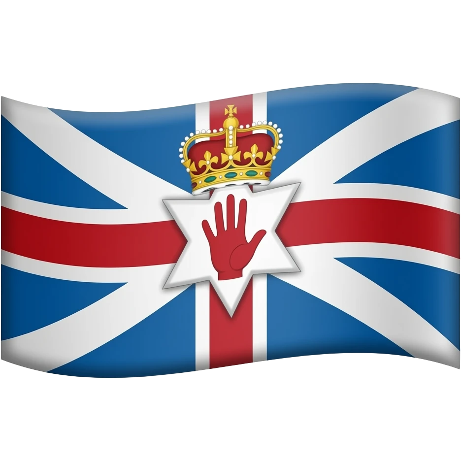 Ulster banner with crown and red hand emoji