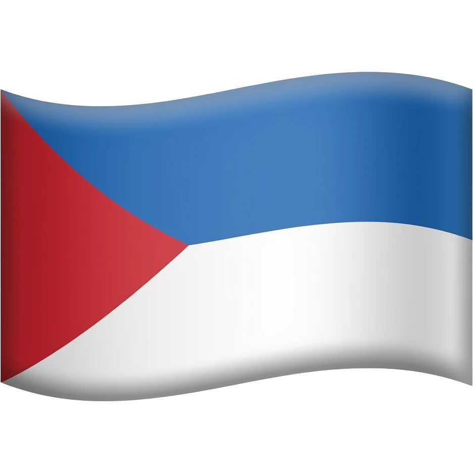 Слева - красный, сверху - синий - снизу белый emoji