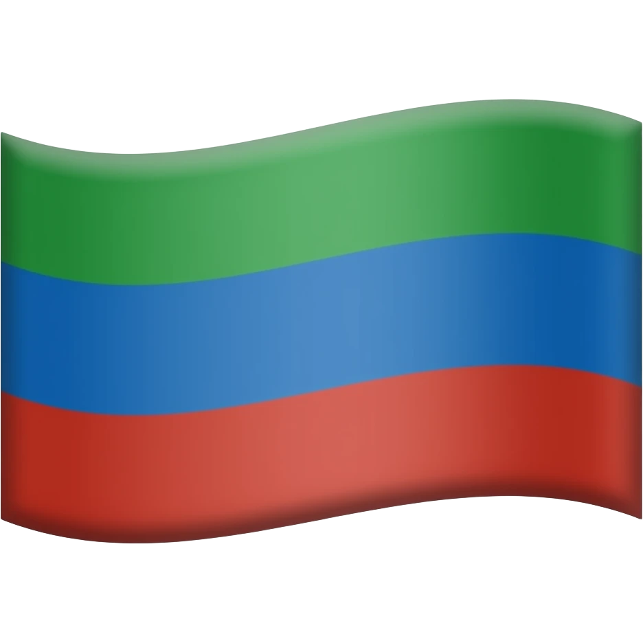 Флаг России но только вместо белого фона сверху зелёный цвет emoji