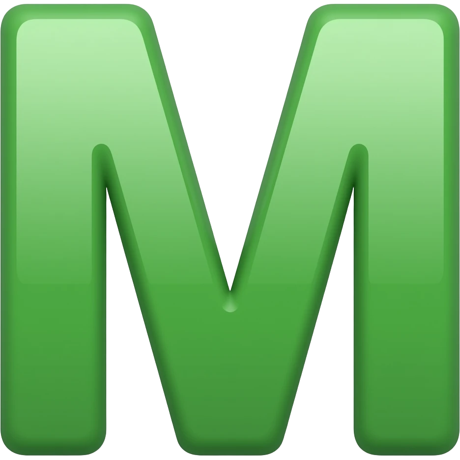 M verde emoji