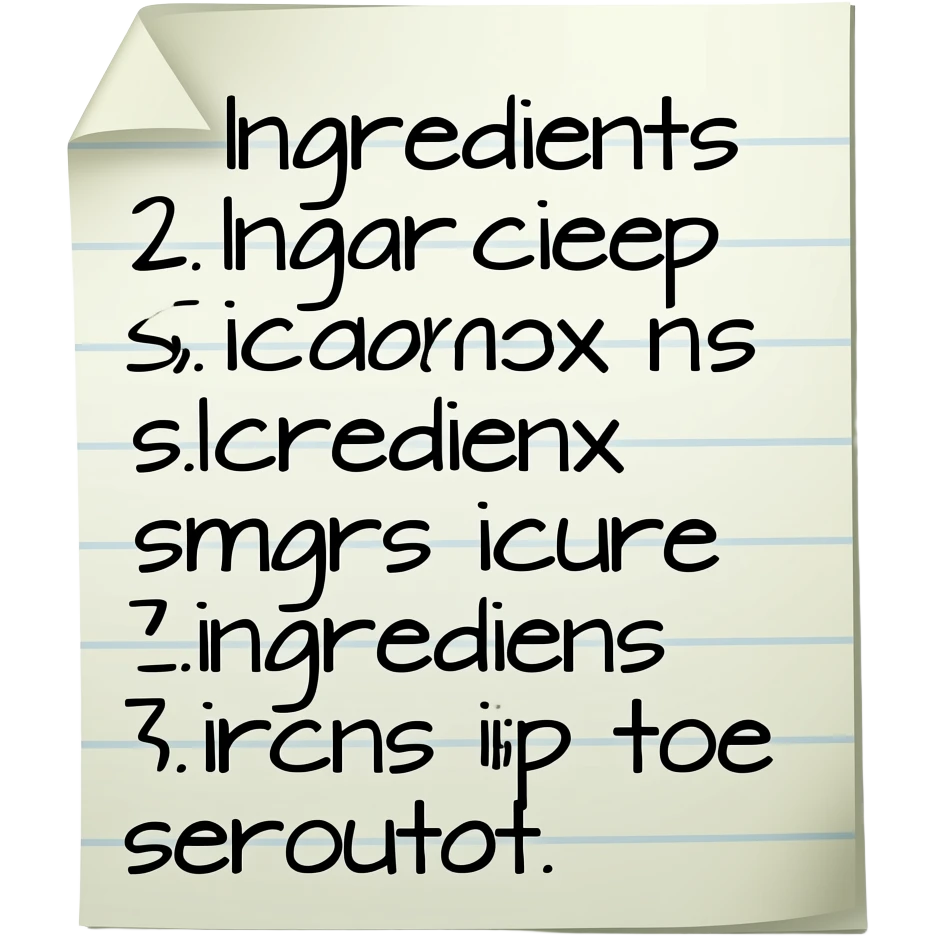 ingredient list document emoji