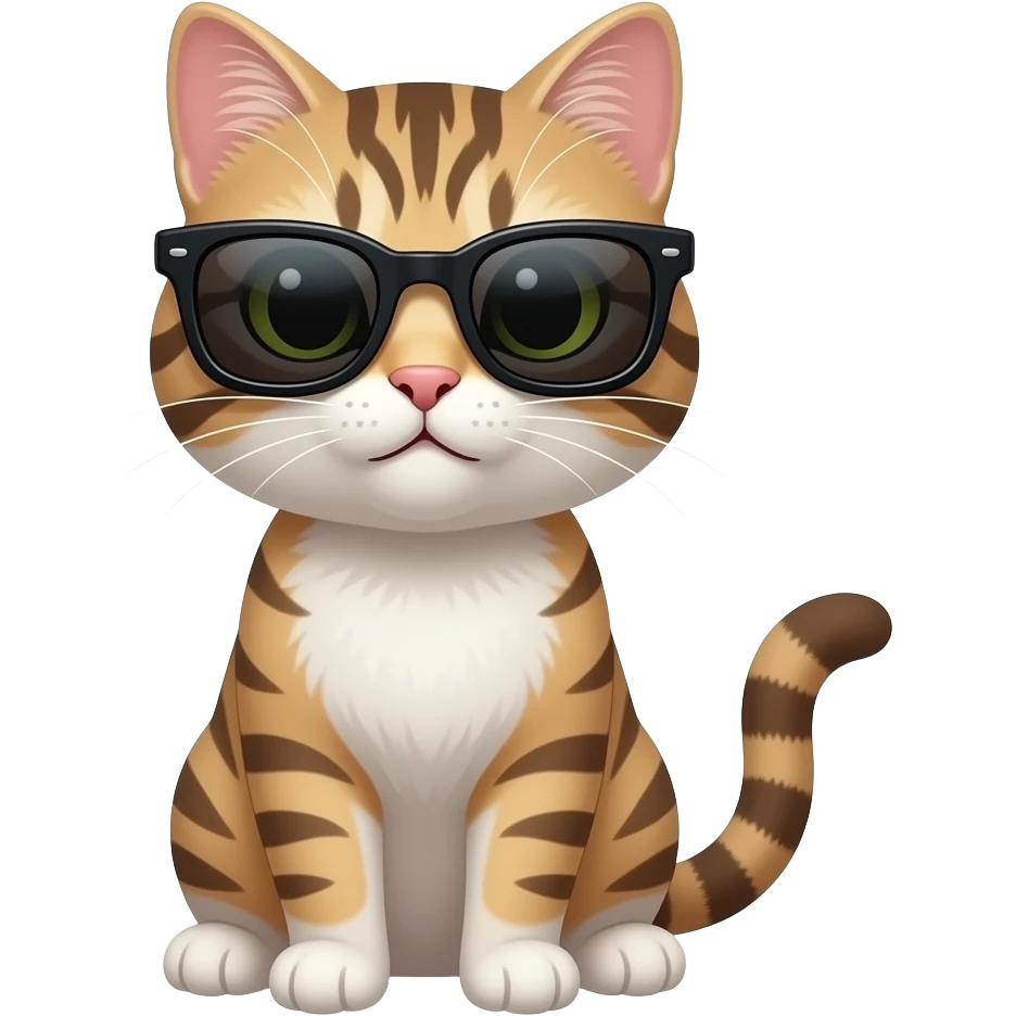 Cat wearing sunglasses emoji