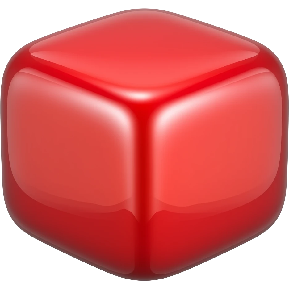 Red cube emoji