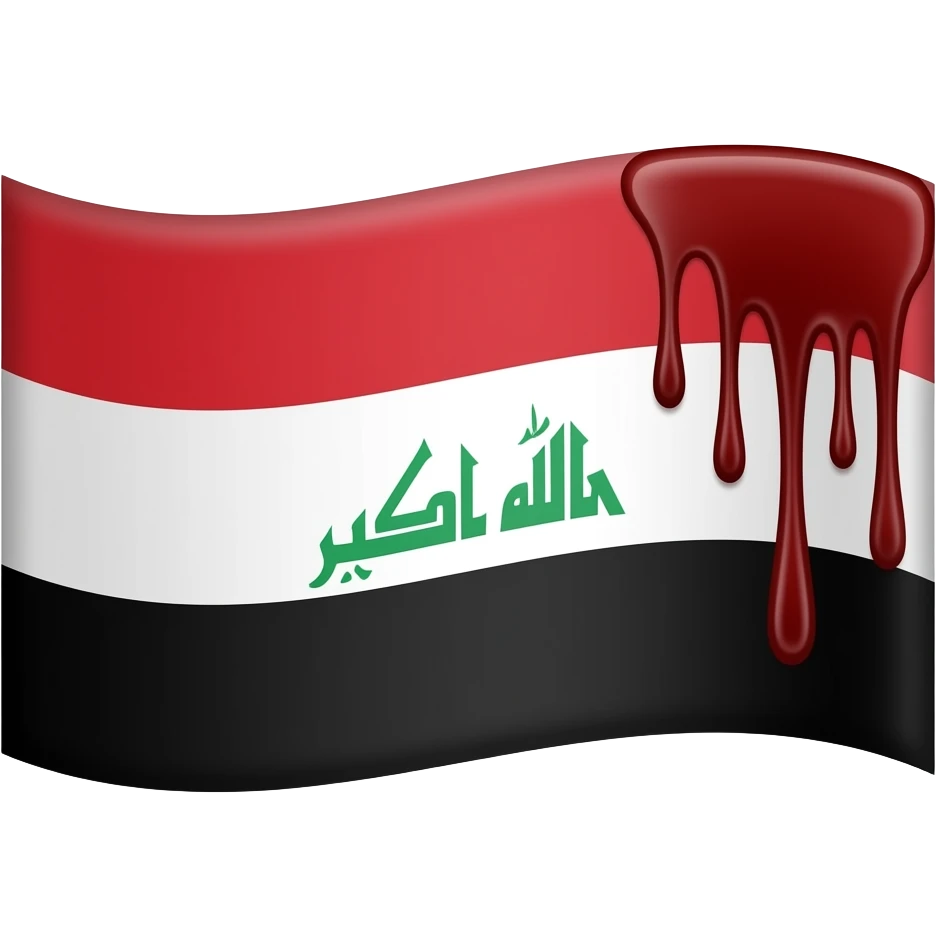 flag of Hezbollah with blood sticking on it emoji