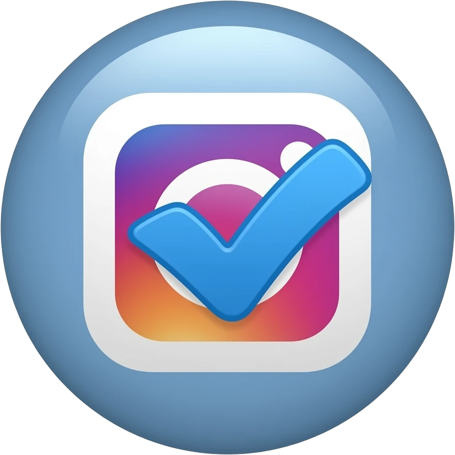 Instagram Blue tick verification emoji round emoji