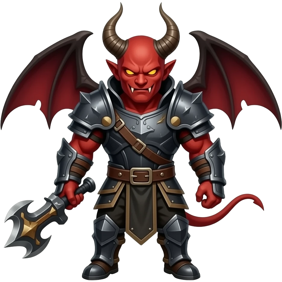 Diablo con una arma emoji