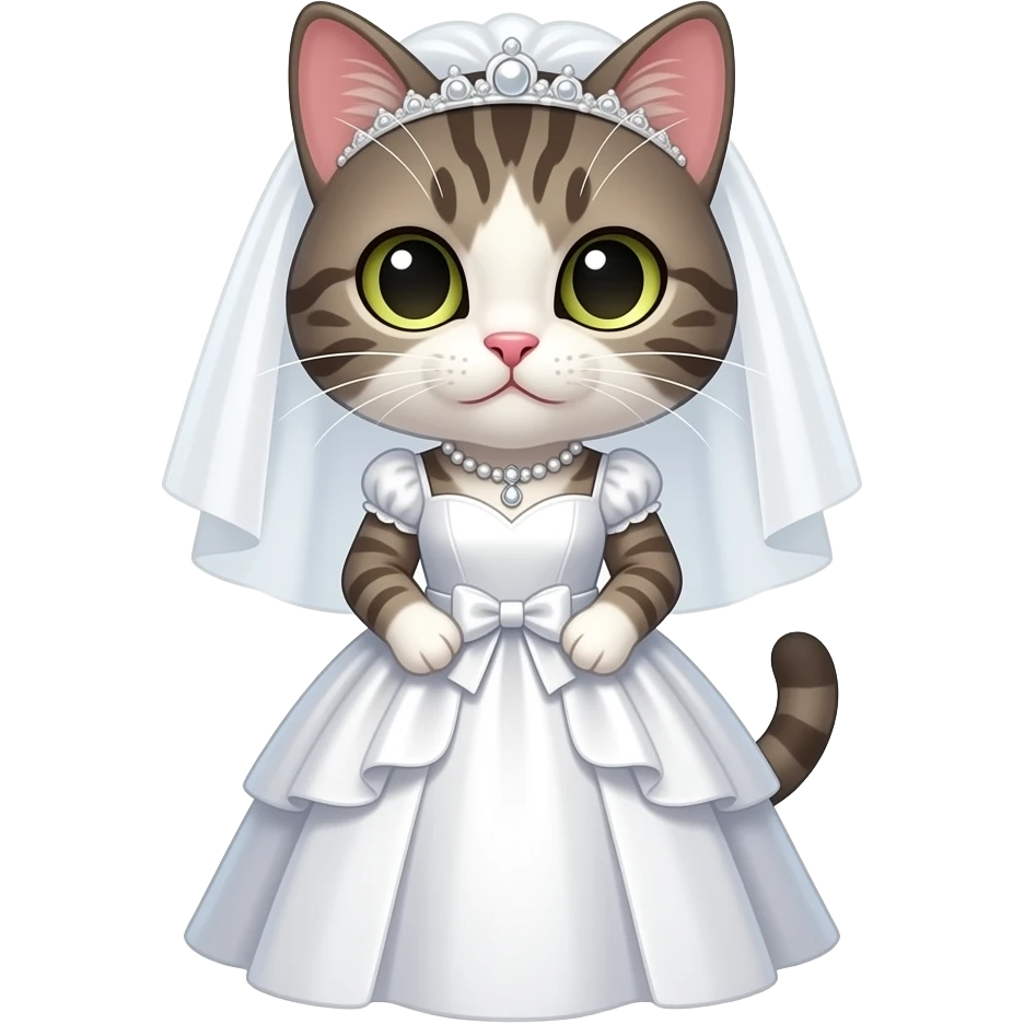 bride cat emoji