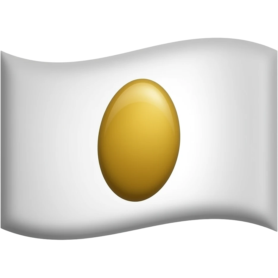 White flag with ovoid on it emoji