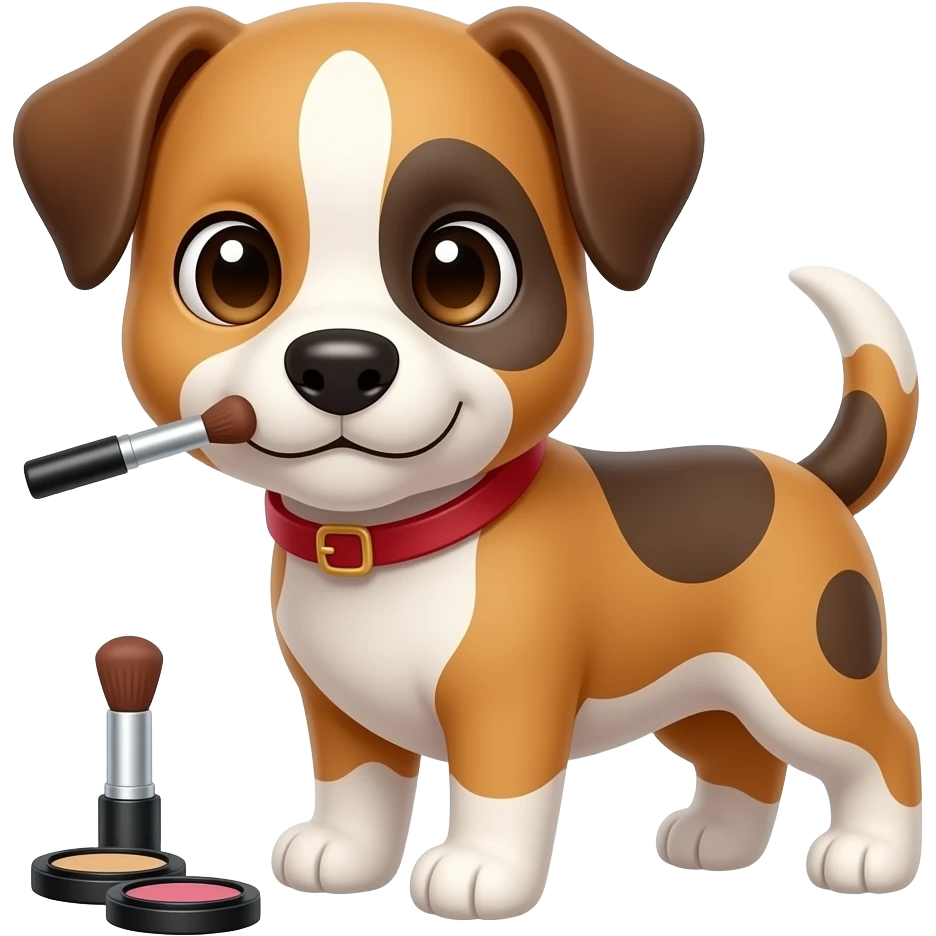 has una perrita maquillandose emoji