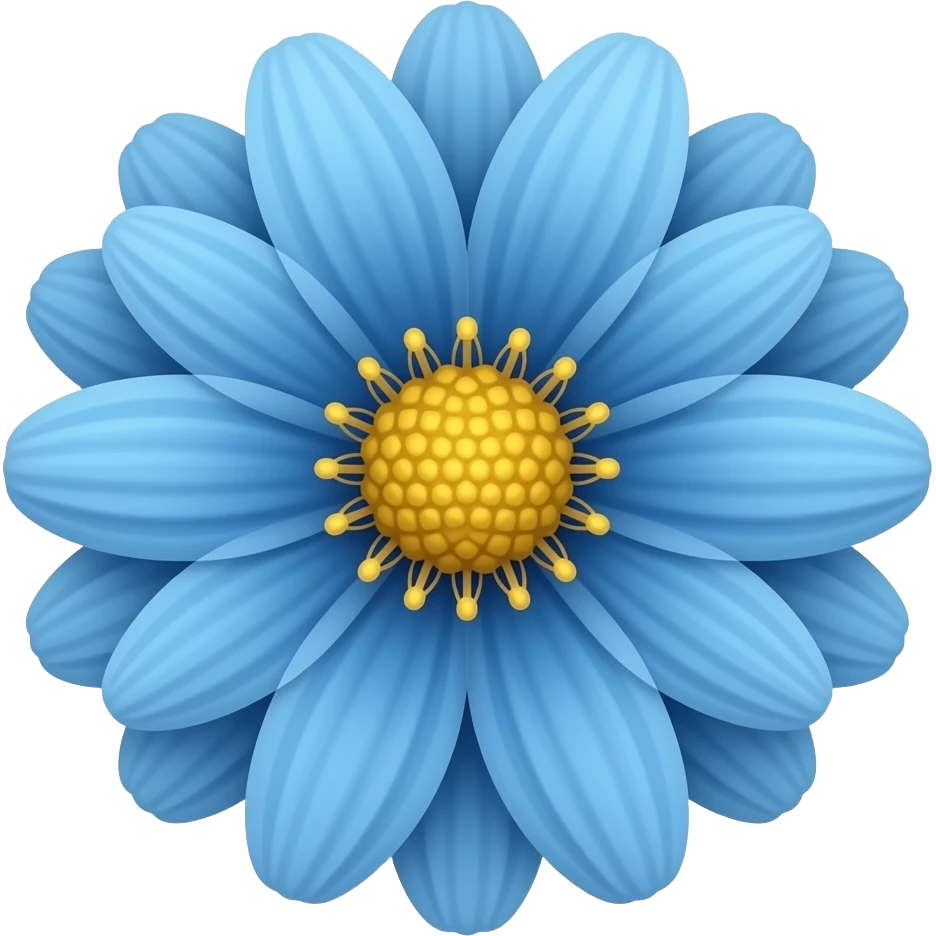 Blue flower emoji