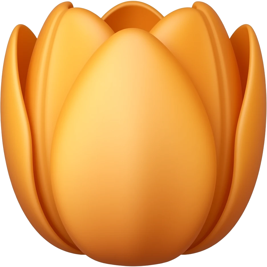 Orange tulip emoji