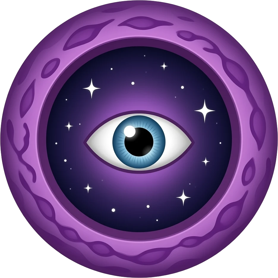 a purple portal wif a eye to another galaxy emoji