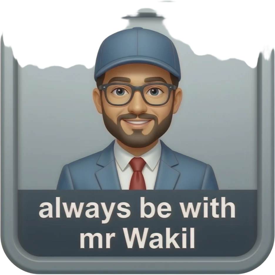 An sign says alwyas be with mr wakil emoji