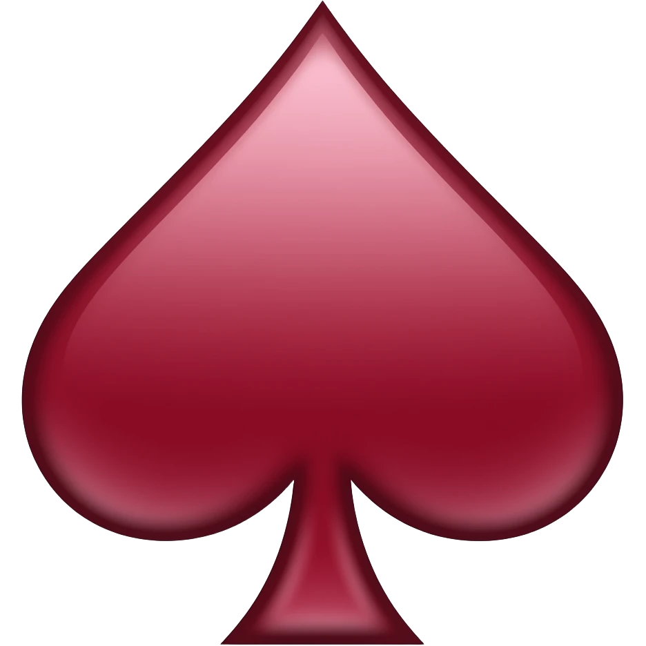 A burgundy ace not the card the symbol emoji