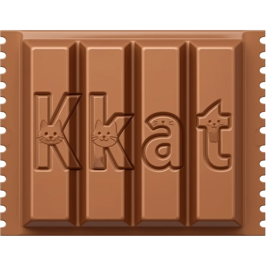 Open KitKat bar but replace the Kat by Cats emoji