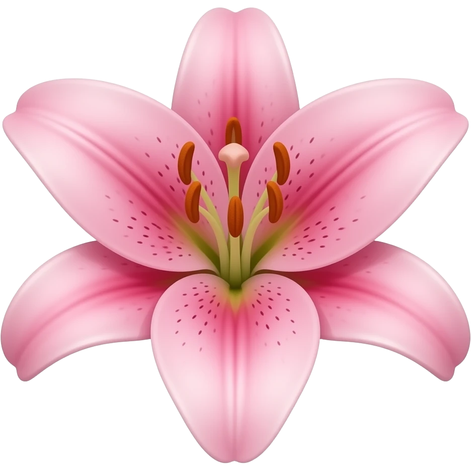 Pink lily flower emoji