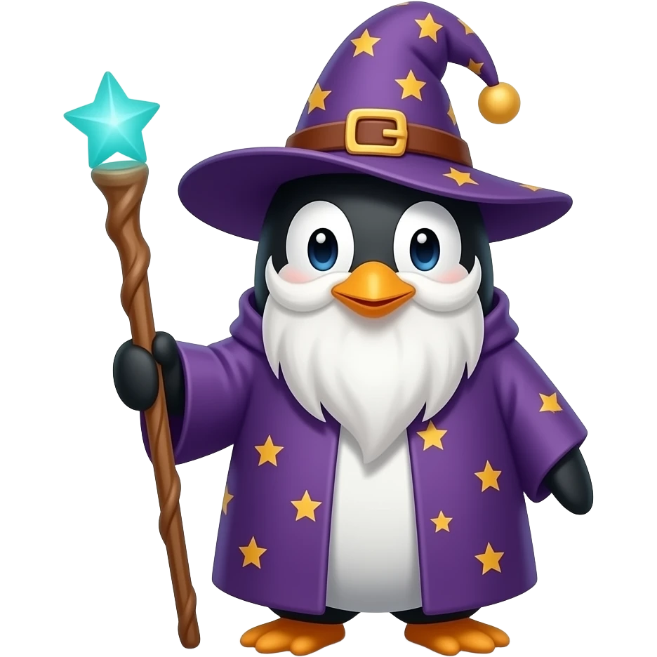 Penguin Wizard emoji