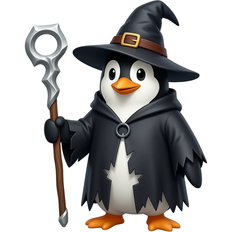 Penguin Wizard emoji