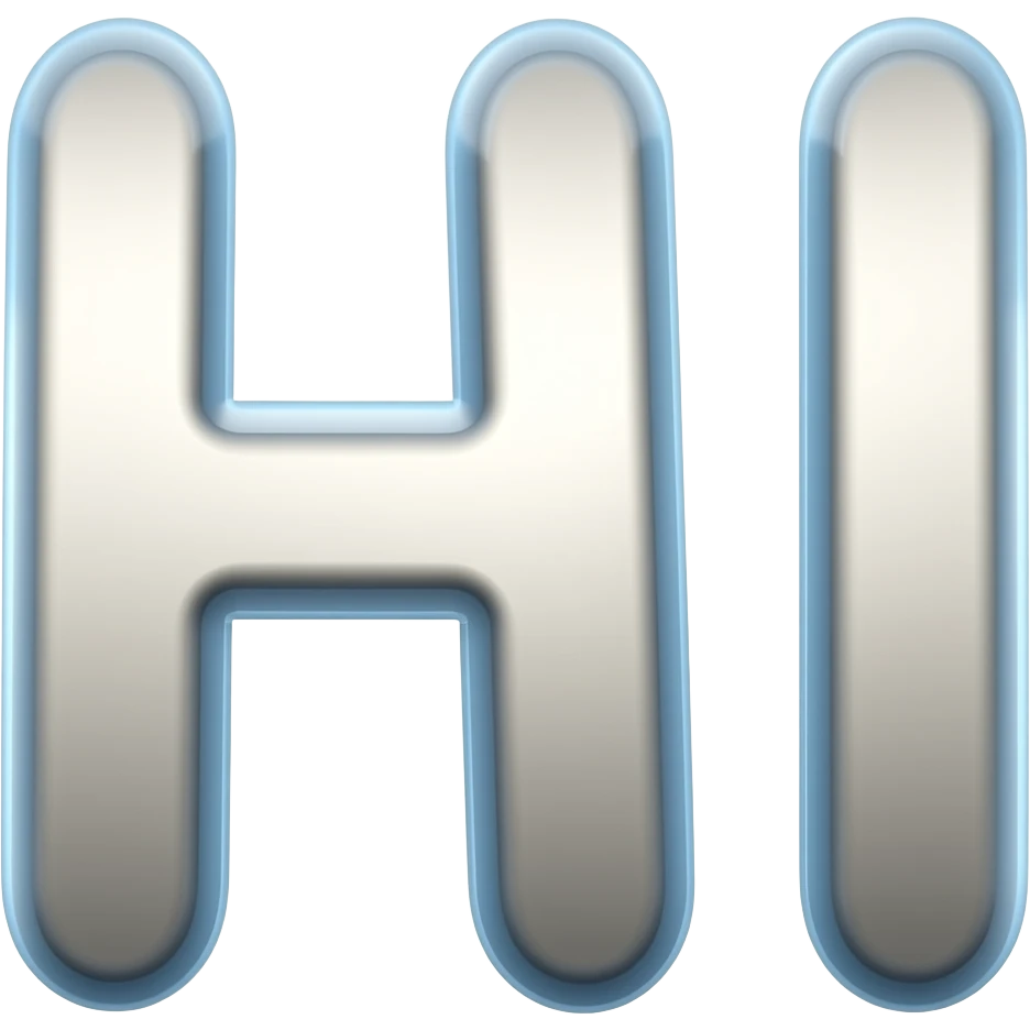 H I (hi) emoji