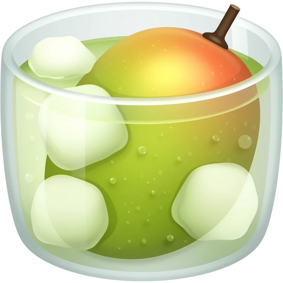 Iced matcha mango emoji
