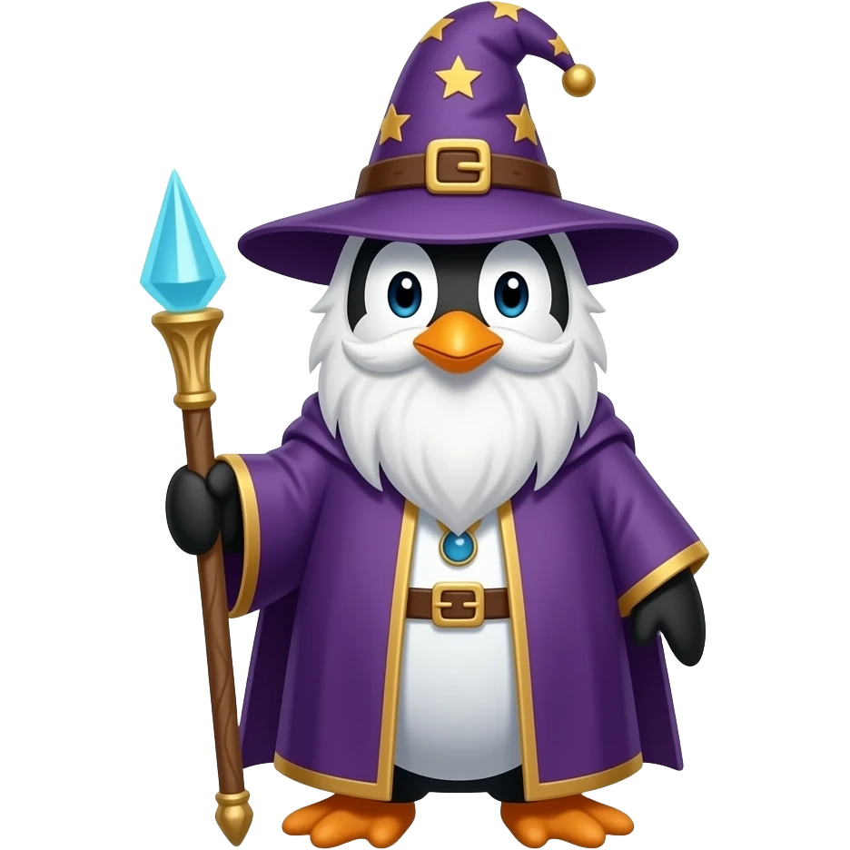 Penguin Wizard emoji