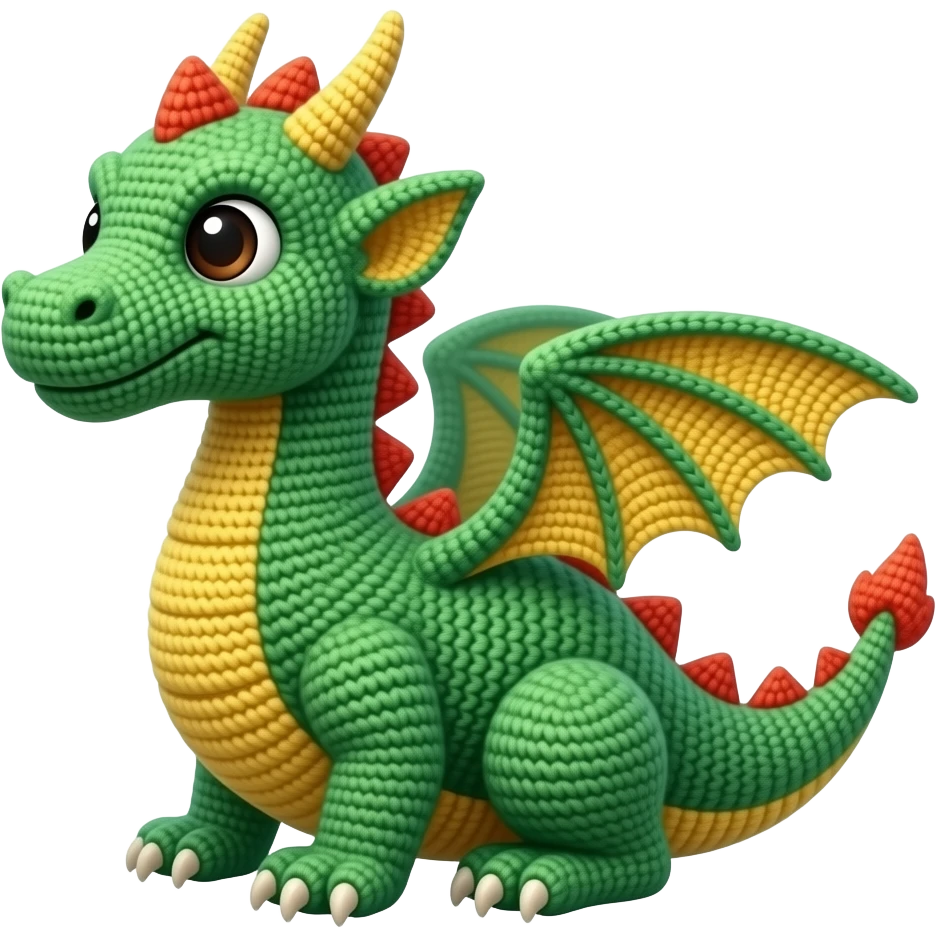 Crochet dragon emoji