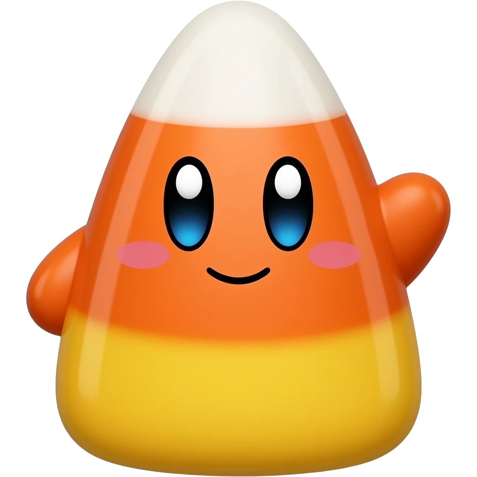 Candy corn with turn kirby! emoji