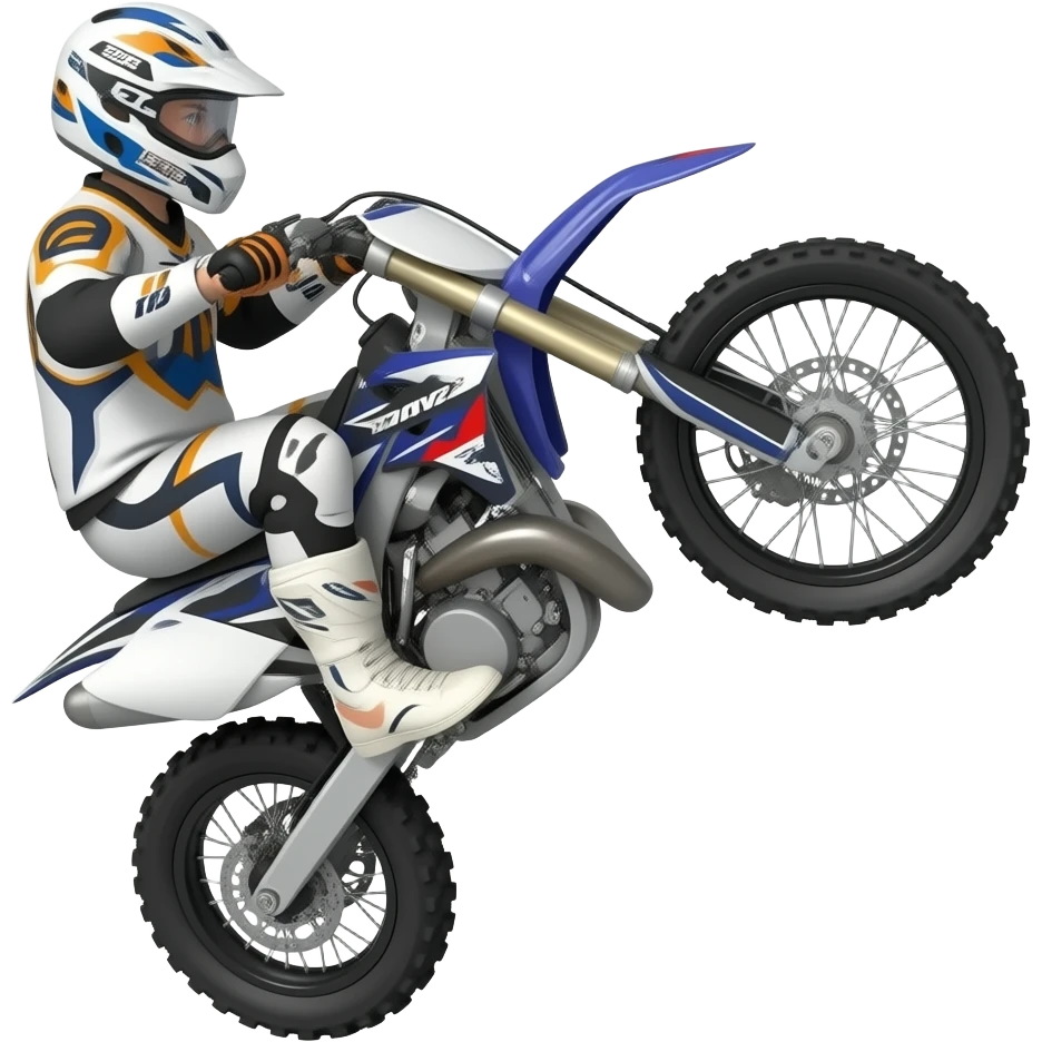 I want a guy doing a wheelie with a motocross emoji