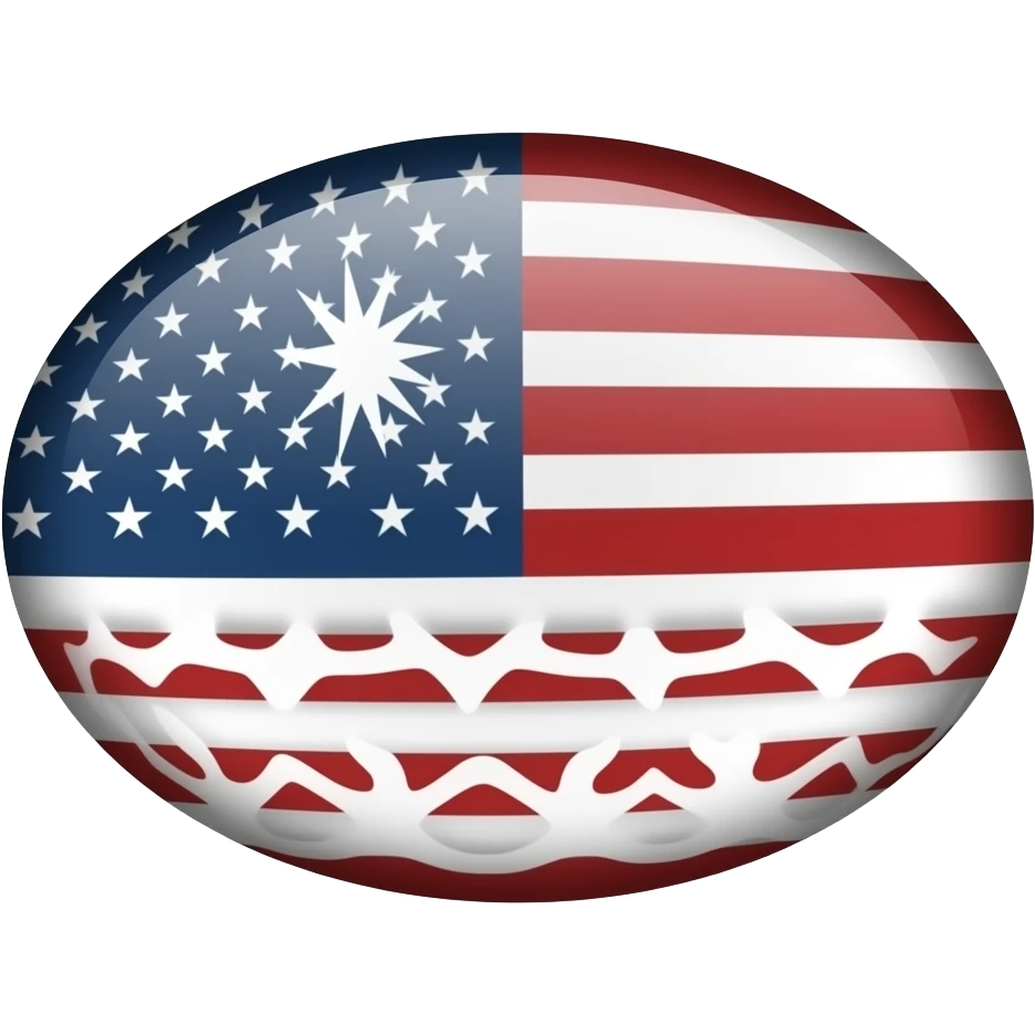 Oval on flag emoji