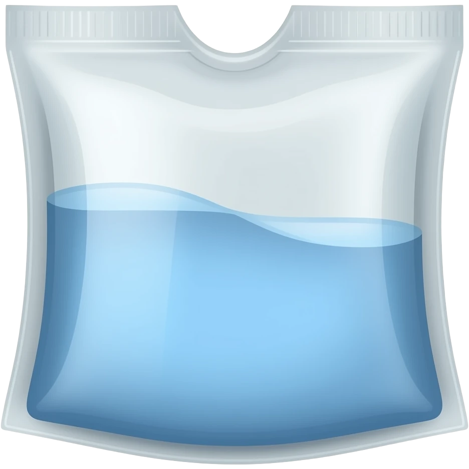 Saline solution bag with iv emoji
