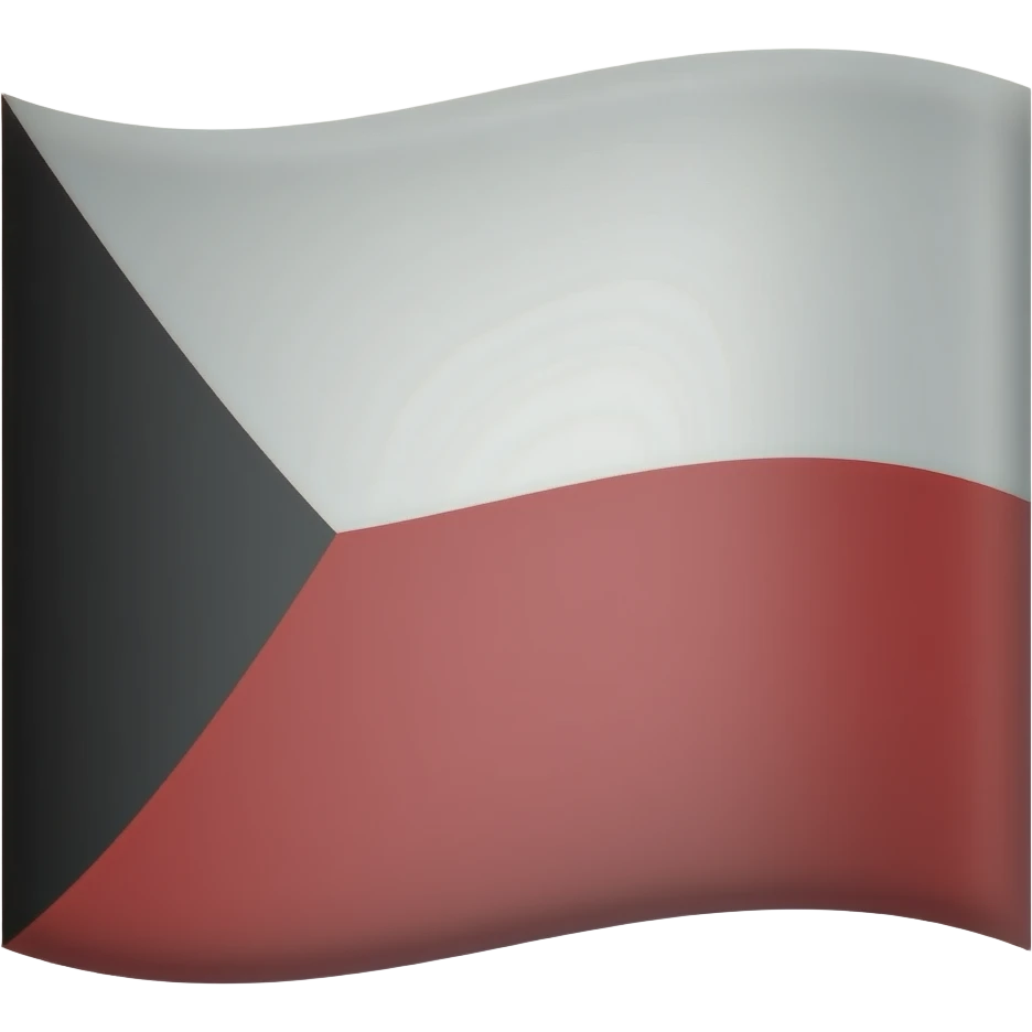 A black white red flag horizontal emoji
