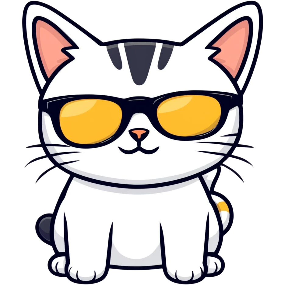 Cat with sunglasses emoji