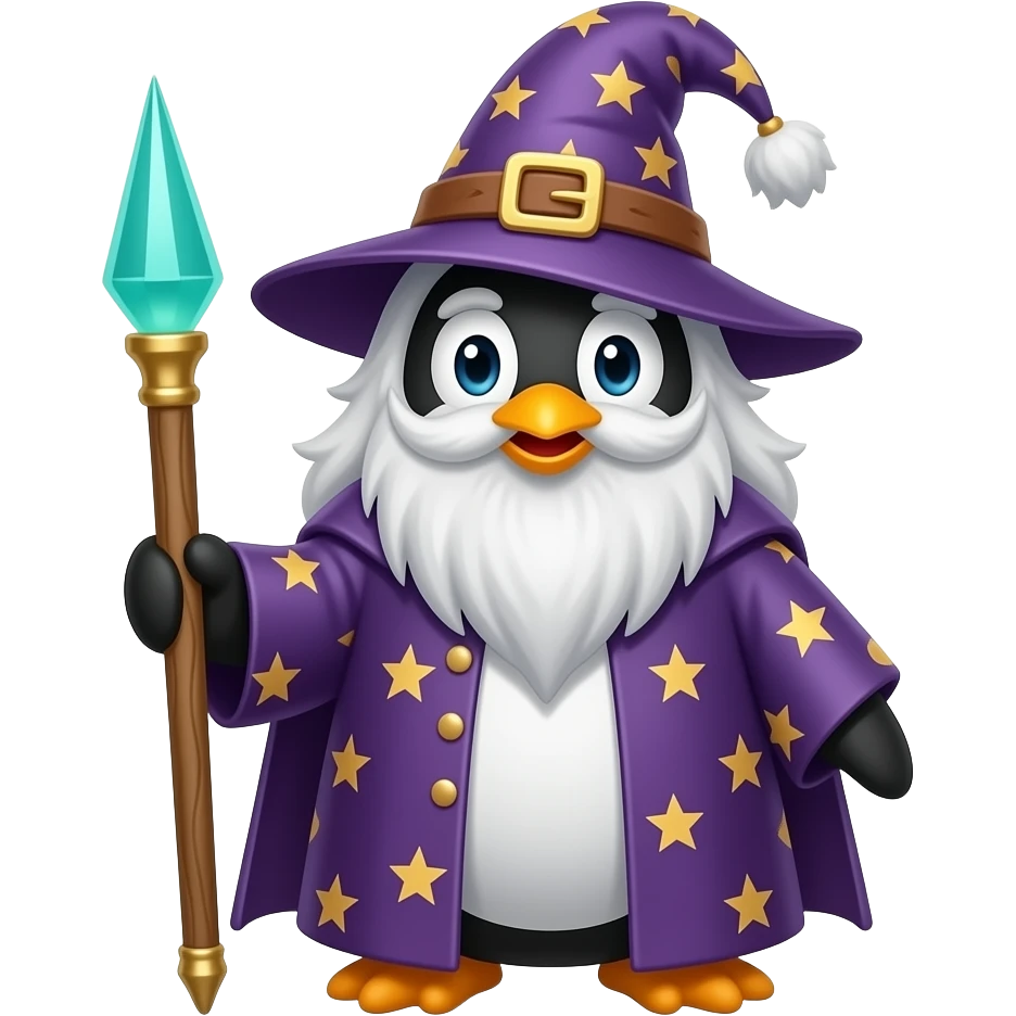 Penguin Wizard emoji