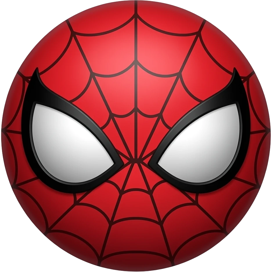 Spiderman round face emoji