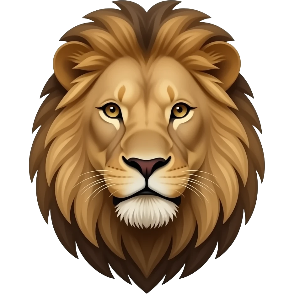 Lion bust real emoji